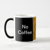 Geen koffie geen vrede magische mok (Links)