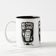 Geen koffie, geen werk: Angry Coffee Cup Design