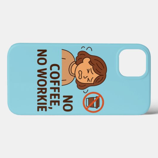 Geen koffie, geen werk Case-Mate iPhone case (Achterkant (horizontaal))