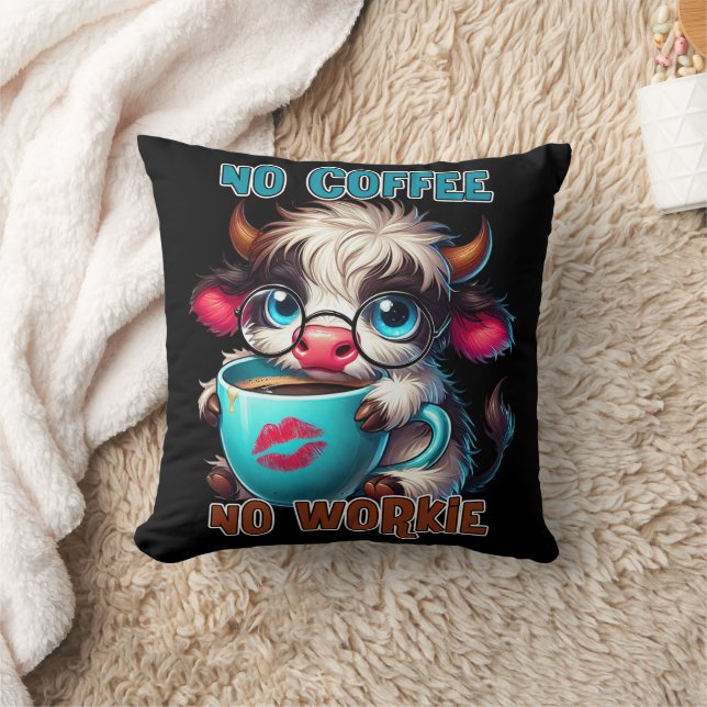 Geen koffie, geen werk  kussen (Deken)