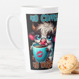 Geen koffie, geen werk latte mok