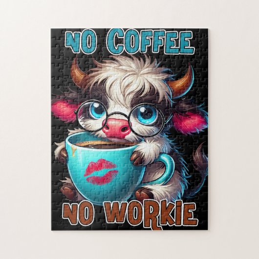 Geen Koffie Geen Werk Legpuzzel (Verticaal)