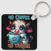 Geen Koffie Geen Werk Sleutelhanger (Achterkant)