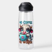 Geen Koffie Geen Werk Waterfles (Achterkant)