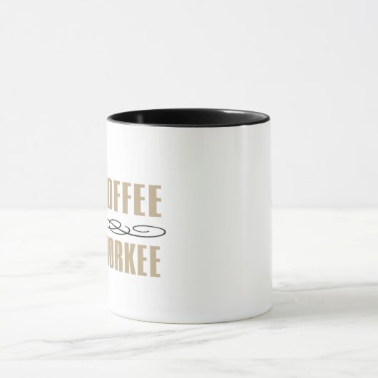 Geen koffie Geen Workee Mok, Funny Coffee mok ontw (Midden)