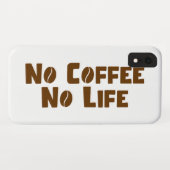 Geen koffie-leven Case-Mate iPhone case (Achterkant (horizontaal))