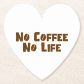 Geen koffie-leven kartonnen onderzetters (Voorkant)