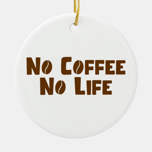 Geen koffie-leven keramisch ornament (Voorkant)