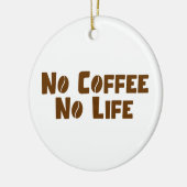 Geen koffie-leven keramisch ornament (Links)