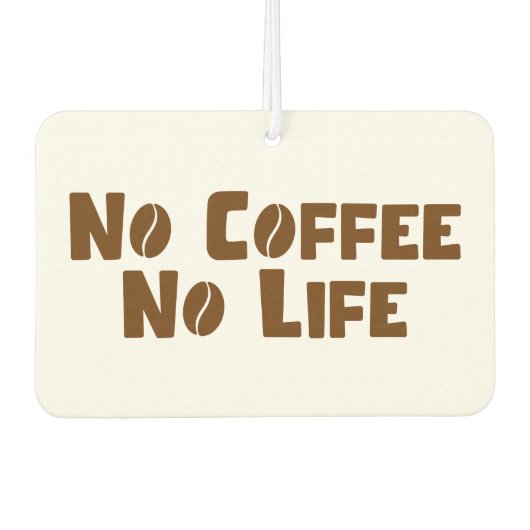 Geen koffie-leven luchtverfrisser (Voorkant)
