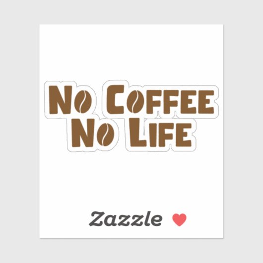 Geen koffie-leven sticker (Vel)