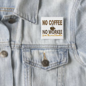 Geen koffie-nr. werkpostmanager vierkante button 5,1 cm (In situ)