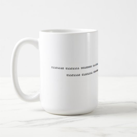 Geen koffie of werk binaire code koffie mok (Links)