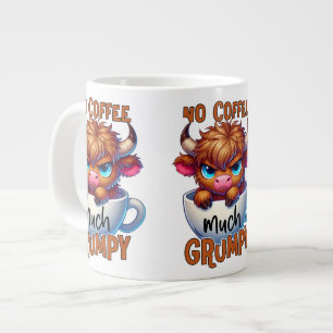 Geen koffie veel chagrijnig  grote koffiekop