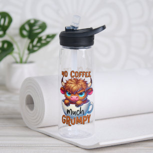 Geen koffie veel chagrijnig waterfles