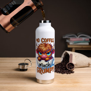 Geen koffie veel chagrijnig waterfles