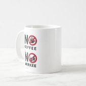 Geen koffie zonder werk koffiemok (Voorkant links)