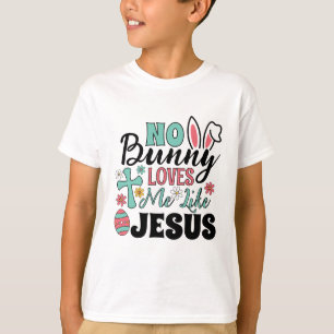 Geen konijn houdt van mij zoals Jezus Kids T-shirt