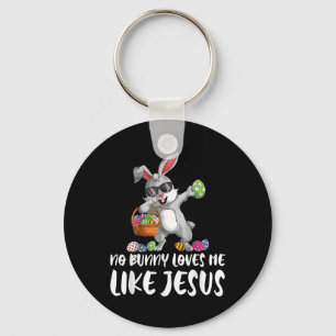 Geen konijn houdt van mij zoals Jezus Pasen Christ Sleutelhanger
