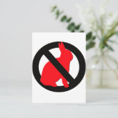 Geen konijnen toegestaan briefkaart (Staand voorkant)