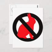 Geen konijnen toegestaan briefkaart (Voorkant / Achterkant)