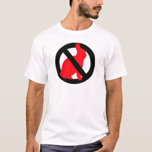 Geen konijnen toegestaan t-shirt