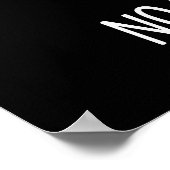 Geen Konijnenneus Grappige Konijnenpuns Donker BG Poster (Hoek)