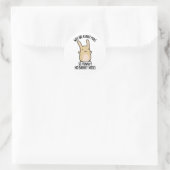 Geen Konijnenneus Grappige Konijnenwoordspelingen Ronde Sticker (Tas)