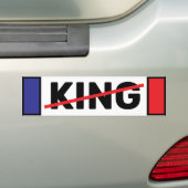Geen KONING  Bumpersticker (Op auto)