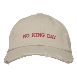Geen koning dag Geborduurde Hoed Pet