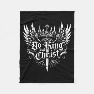 Geen Koning Dan Christus Christelijk Geloof Jezus Fleece Deken