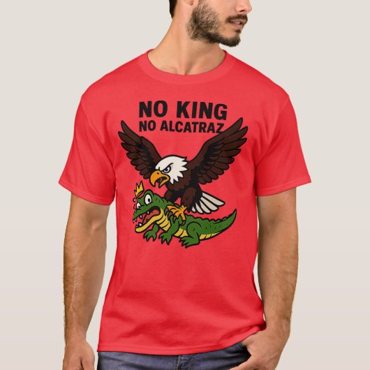 GEEN KONING, GEEN ALCATRAZ T-SHIRT (Voorkant)
