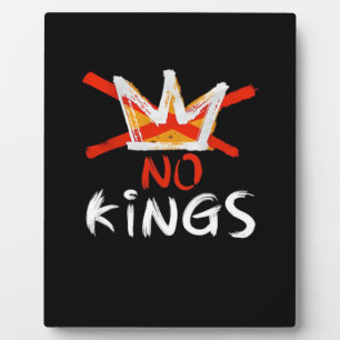 Geen Koning Grappig Citaat Retro Creatieve Stijl Fotoplaat