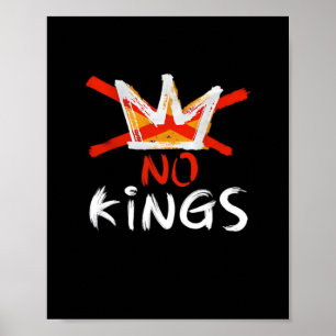 Geen Koning Grappig Citaat Retro Creatieve Stijl Poster