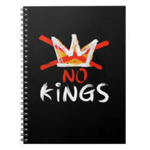 Geen Koning Grappige Citaten Retro Creatieve Stijl Notitieboek