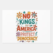 Geen Koning In Amerika Amerikaanse Democratie Inpakpapier Vel (Voorkant 3)