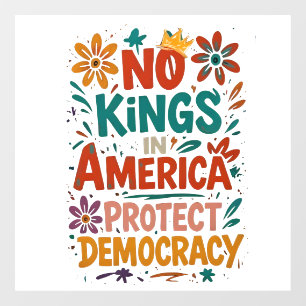 Geen Koning In Amerika Amerikaanse Democratie Raamsticker
