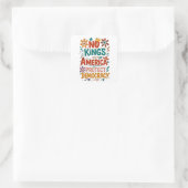 Geen Koning In Amerika Amerikaanse Democratie  Vierkante Sticker (Tas)