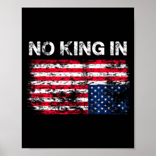 Geen Koning In Amerika Amerikaanse Vlag Omgekeerd  Poster