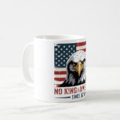 Geen koning in Amerika Eagle Flag Art Koffiemok (Voorkant links)
