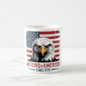 Geen koning in Amerika Eagle Flag Art Koffiemok (Center)