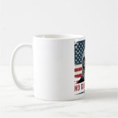 Geen koning in Amerika Eagle Flag Art Koffiemok (Links)