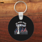 Geen Koning In Amerika Geschenk Mannen Vrouwen  Sleutelhanger (Voorkant)