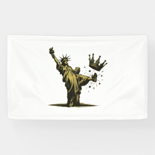 Geen Koning in Amerika Vrijheid Status Pro Democra Spandoek