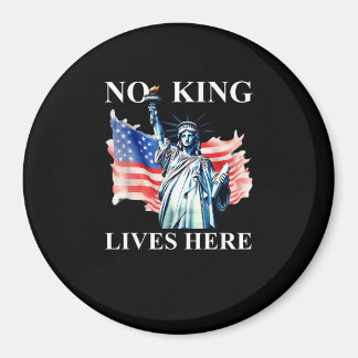 Geen Koning Leeft in Amerika Vrijheidsvlag Patriot Magneet