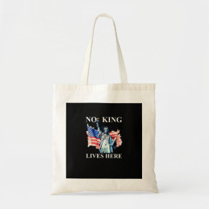 Geen Koning Leeft in Amerika Vrijheidsvlag Patriot Tote Bag