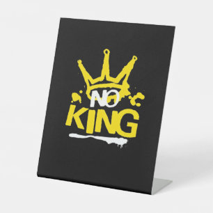 Geen Koning Minimalistisch Schoon Reclamebord Met Voetstuk