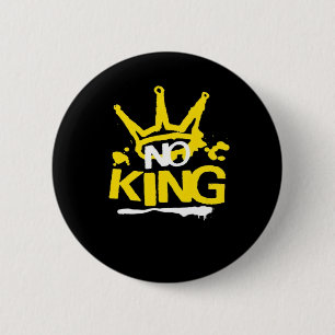Geen Koning Minimalistisch Schoon Ronde Button 5,7 Cm