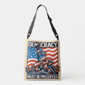 Geen koning redt de democratie crossbody tas (Achterkant)