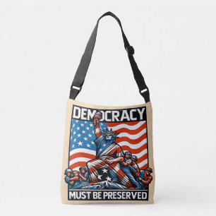 Geen koning redt de democratie crossbody tas